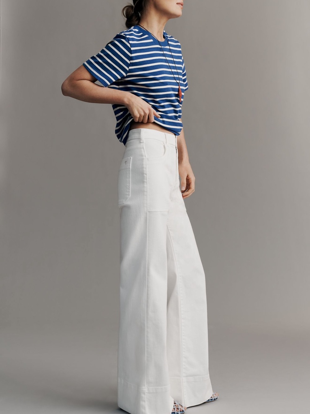 Pilcro Rylan Relaxed Wide-Leg High-Rise Flare Jeans NWT - Picture 3 of 6